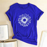 Sunflower Printing T-shirts Women Shirts Summer Graphic Tees Women Aesthetic Tshirt Woman Simple Woman Clothes Casual Camisetas